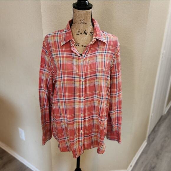 Lauren Ralph Lauren Tops - Ralph lauren plaid 100% cotton button down shirt size‎ XL